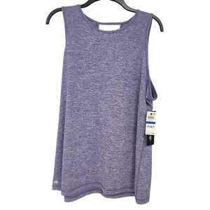 Ideology Womens Viola Dusk Heathered Keyhole-Back Activewear Tank Top Sz XL $12